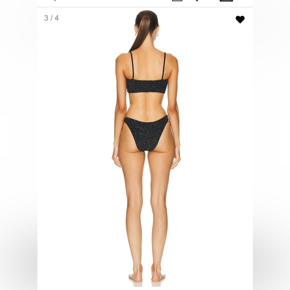 Hunza G Gigi Lurex Bikini 
Black/Gold NWT - Picture 2 of 4